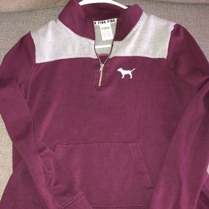 Maroon Victoria secret half zip